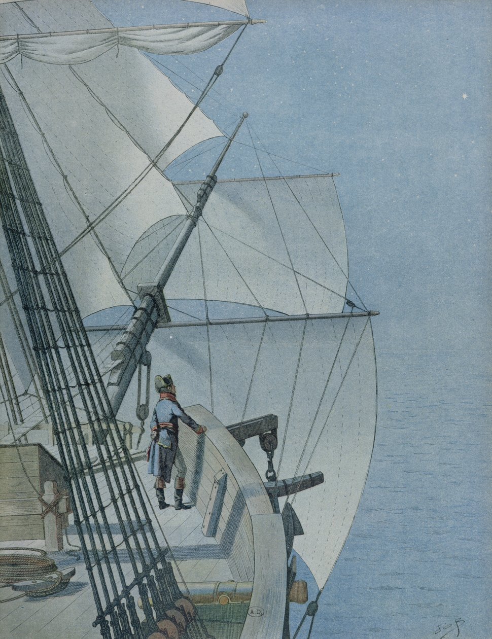 Napoleon återvänder från Egyptenkampanjen av pseudonym for Onfray de Breville Jacques Job