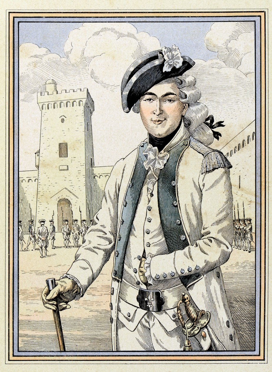 Porträtt av Theophile Malo Corret de La Tour (eller Latour) d