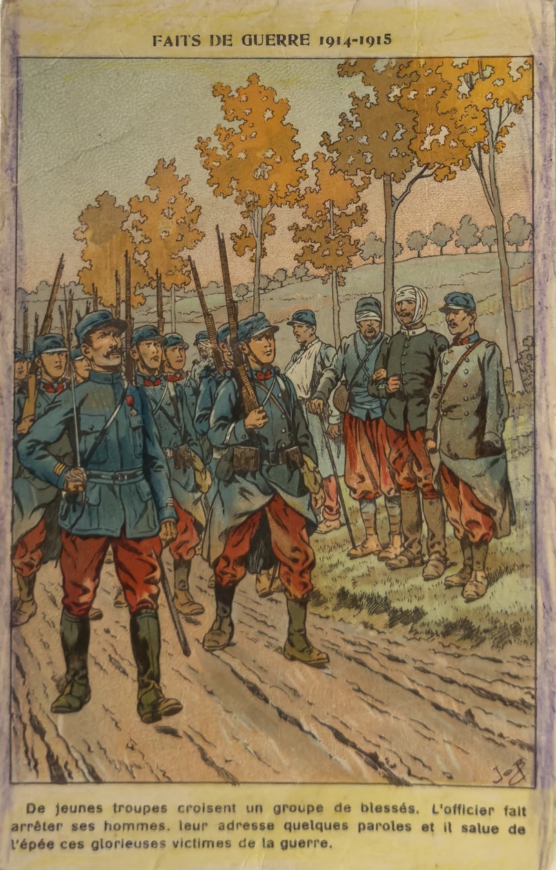 WW1: Att hedra de sårade (illustration) av pseudonym for Onfray de Breville Jacques Job
