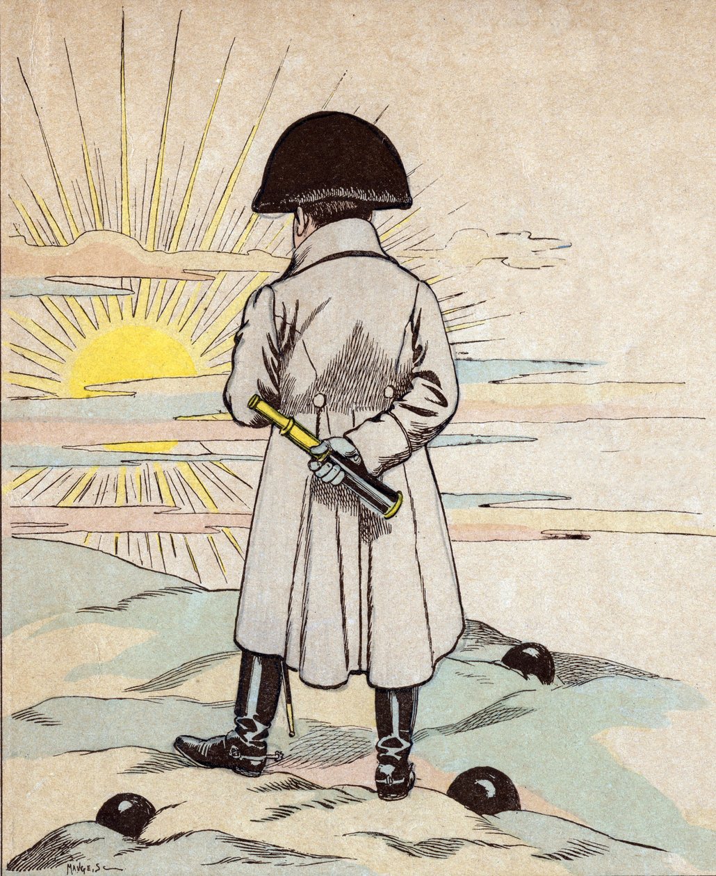 Porträtt av Napoleon Bonaparte - litografi av Job (Jacques Onfroy de Breville) från "" Le Grand Napoleon des Petites Enfants""" 1893 av pseudonym for Onfray de Breville Jacques Job