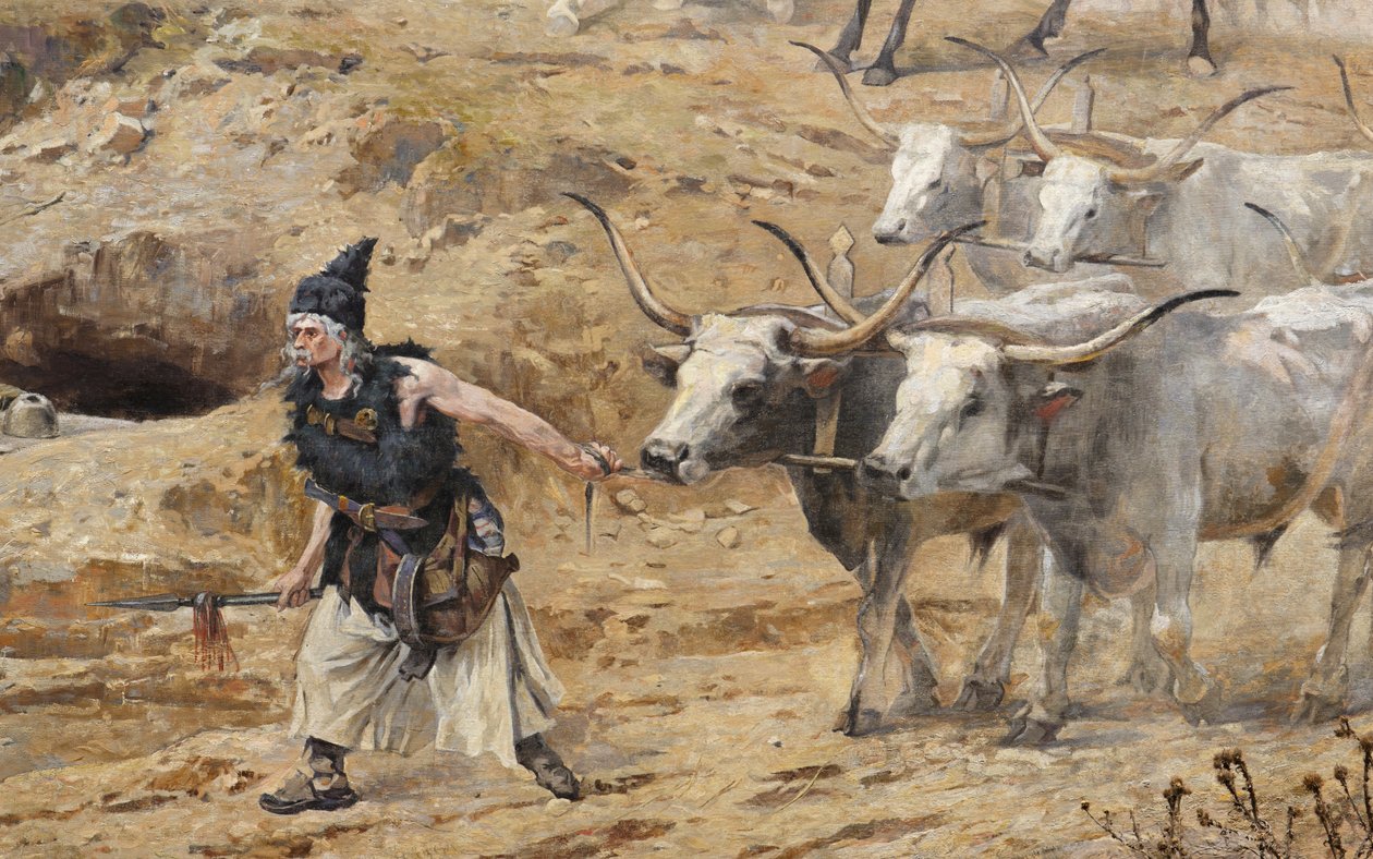 Ungarnas ankomst (Feszty Panorama), detalj av Arpad Feszty