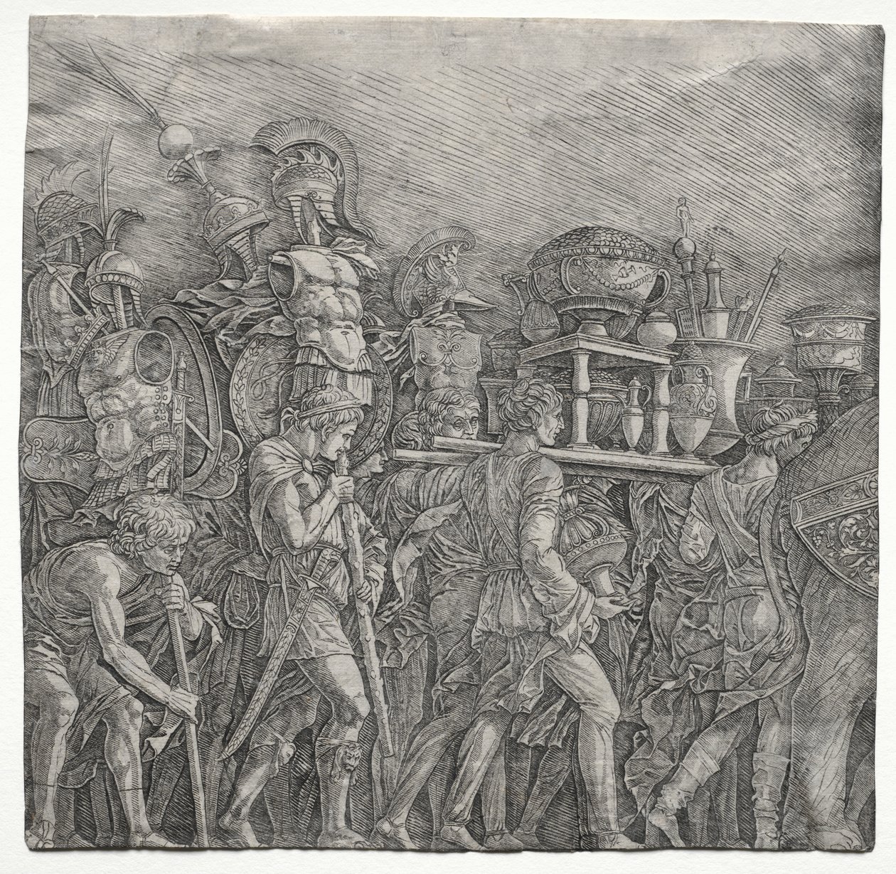 Caesars triumfer: Corseletbärarna av school of Andrea Mantegna