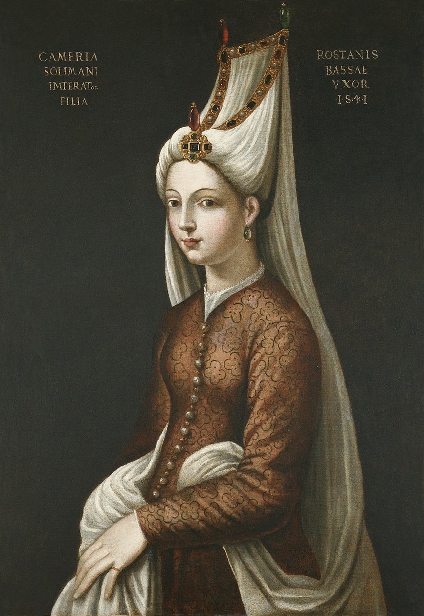 Prinsessan Mihrimah Sultan 1522-1578, dotter till kejsaren Suleiman I, andra hälften av 1500-talet. av second half 16th cen. Italian