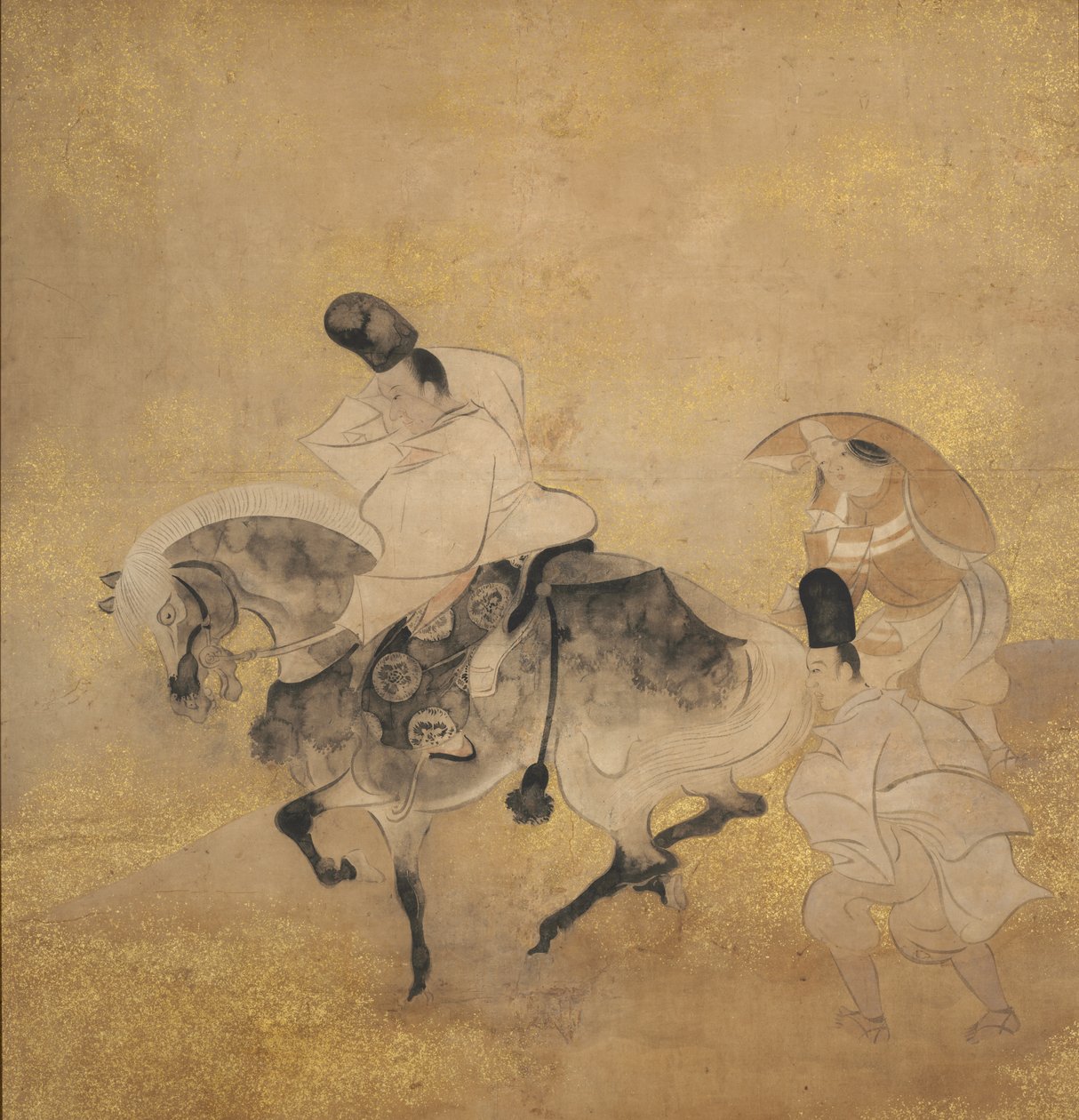 Korsning vid Sano av studio of Tawaraya Sōtatsu