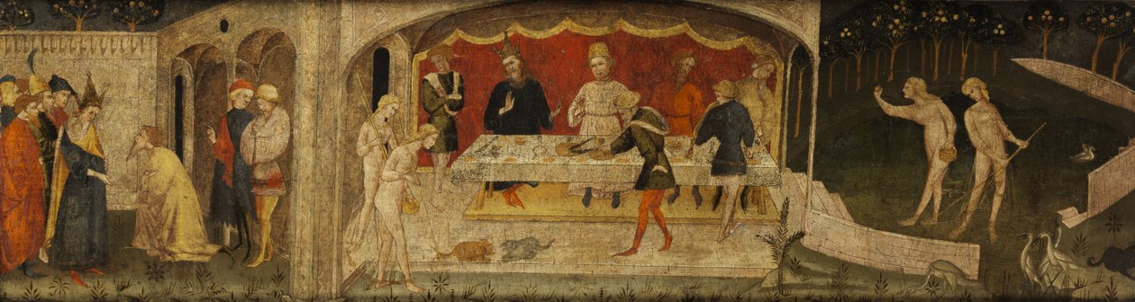 Frontpanel på en kasson av the Master of Charles of Durazzo