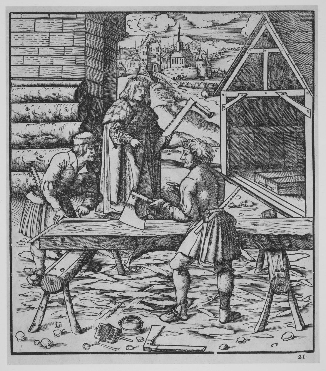 Snickare, ca.1500. av the Elder Hans Burgkmair