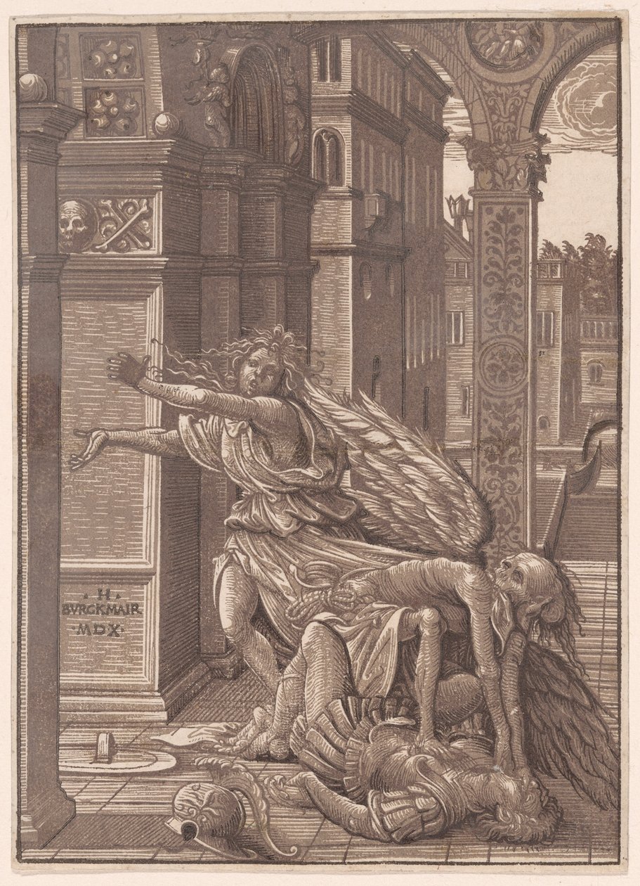 Älskande överraskade av döden av the Elder Hans Burgkmair