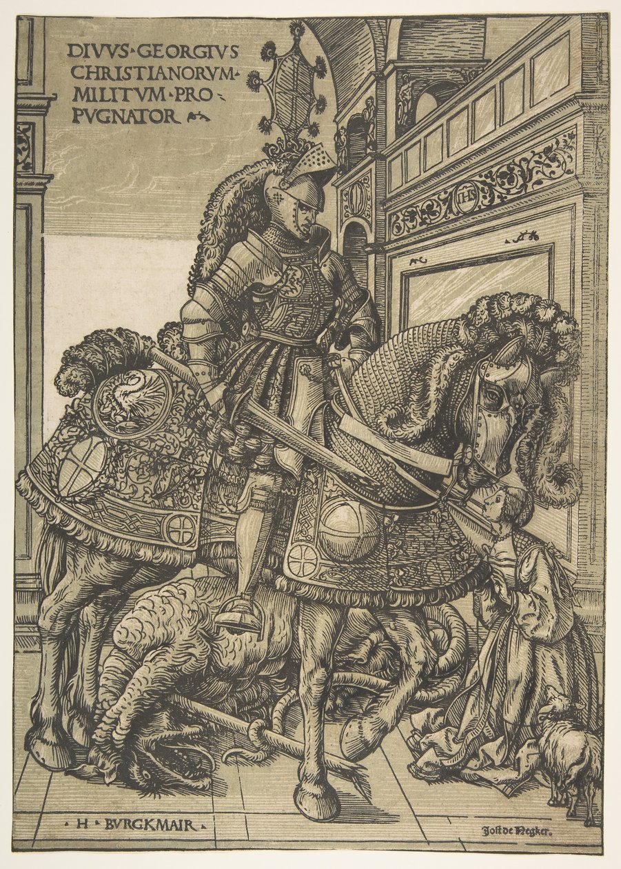 Saint George till häst, 15081518. av the Elder Hans Burgkmair