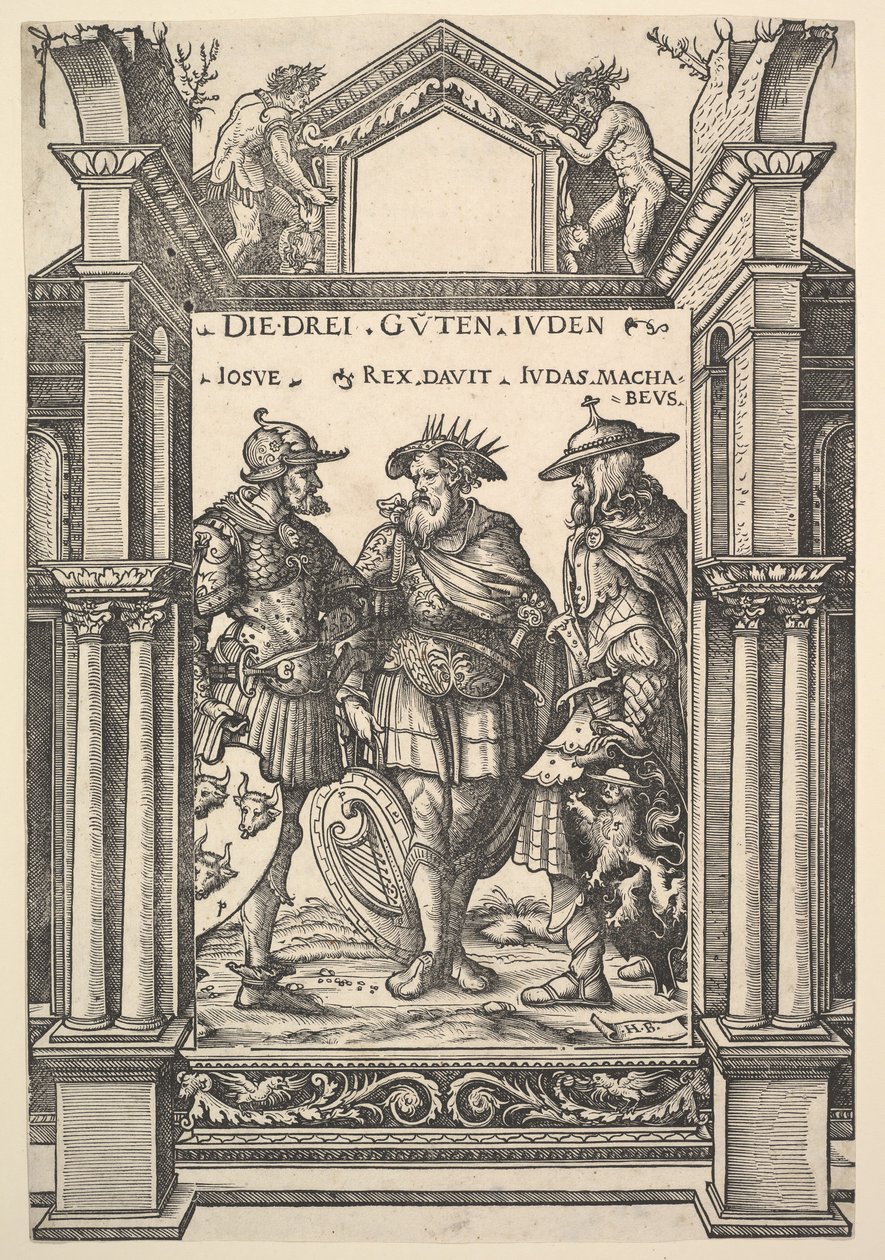 De tre judiska hjältarna, från Heroes and Heroines, 1516. av the Elder Hans Burgkmair