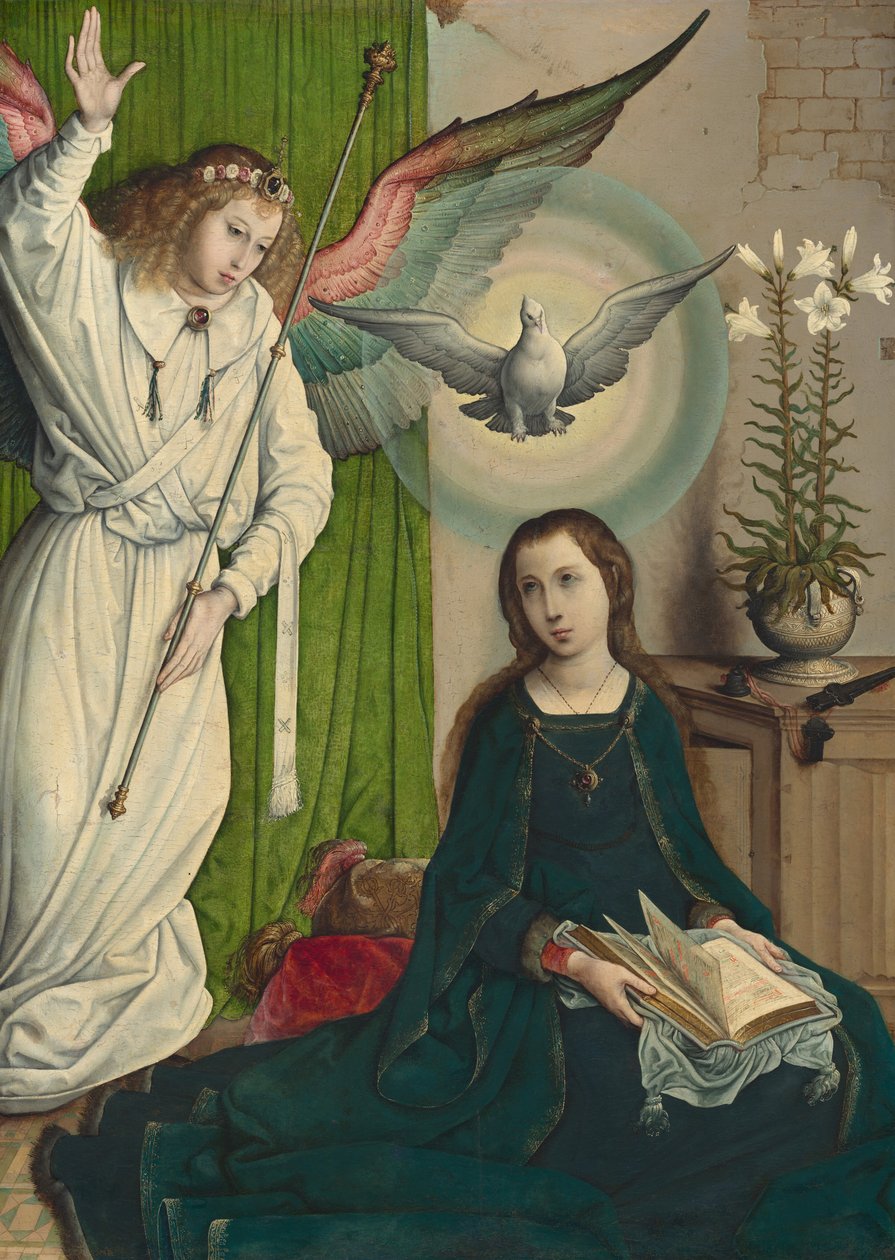 Bebådelsen, c. 15081519. av the Elder Juan de Flandes