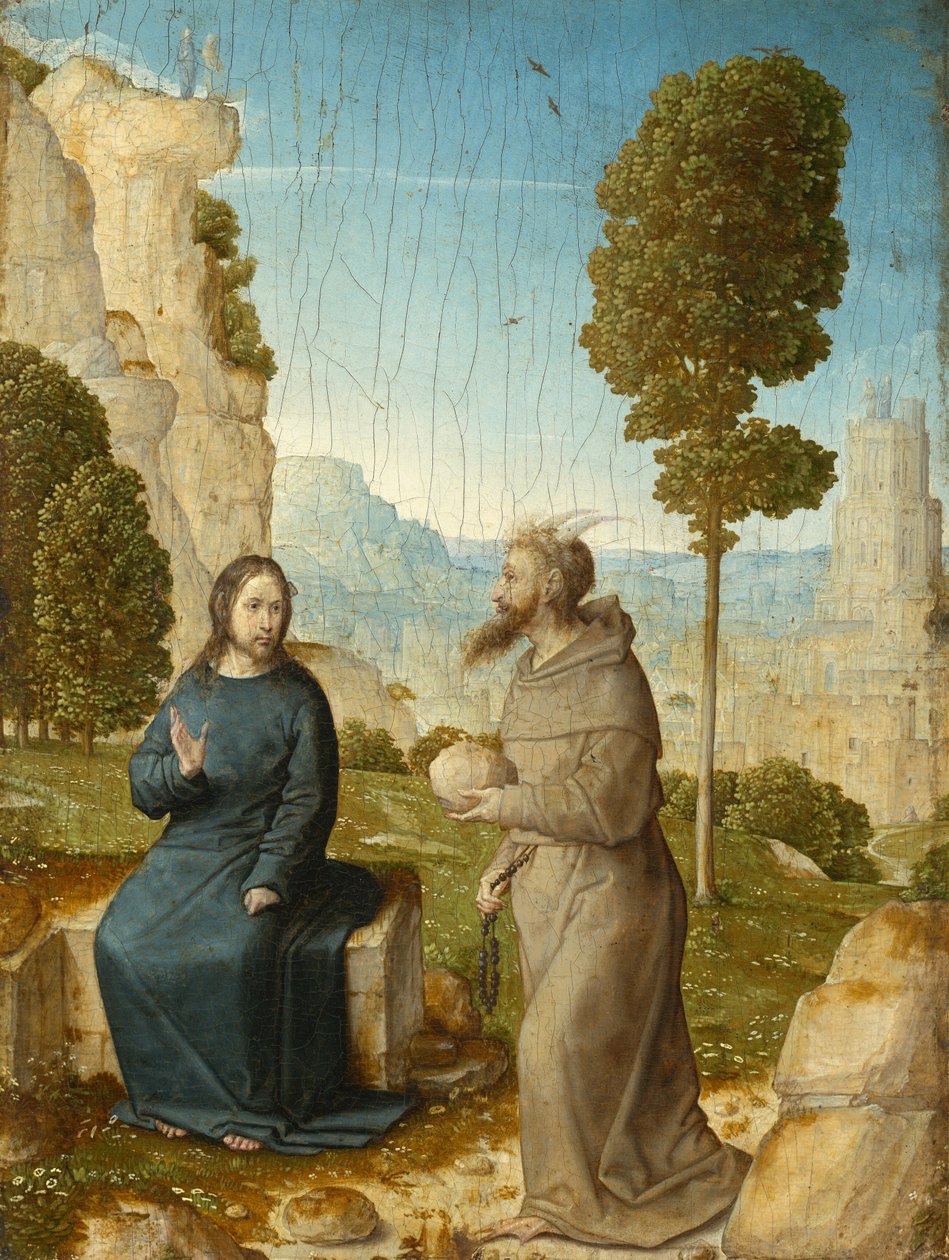 Kristi frestelse, ca. 15001504. av the Elder Juan de Flandes
