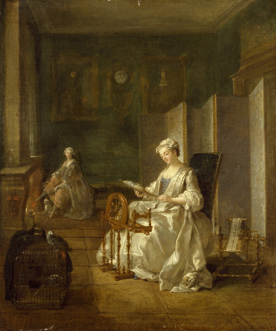 Interiör med två figurer, 1700-tal av Étienne Jeaurat