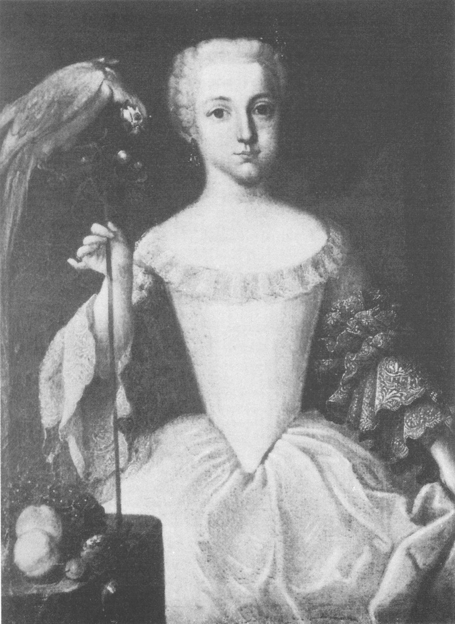 Porträtt av Franziska Antonia von Falkenstein, född Franziska Antonia von Schauenburg (1744-1786) av Unknown