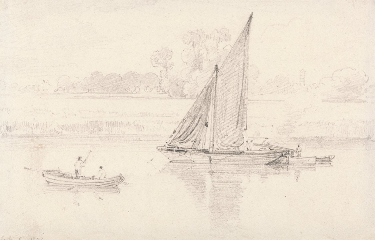 Themsen i Kew den 9 februari 1806 av unknown artist
formerly John Constable