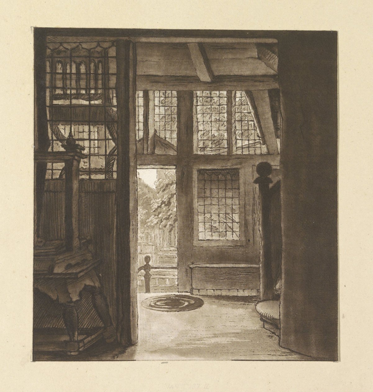 Interiör av Rembrandts hus av weduwe Dietrich