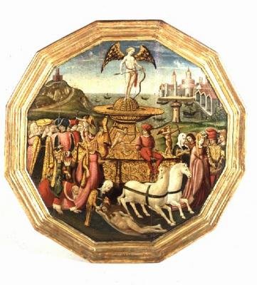 Födelsebricka: Kärlekens triumf (tempera på panel)d av workshop of Apollonio di Giovanni