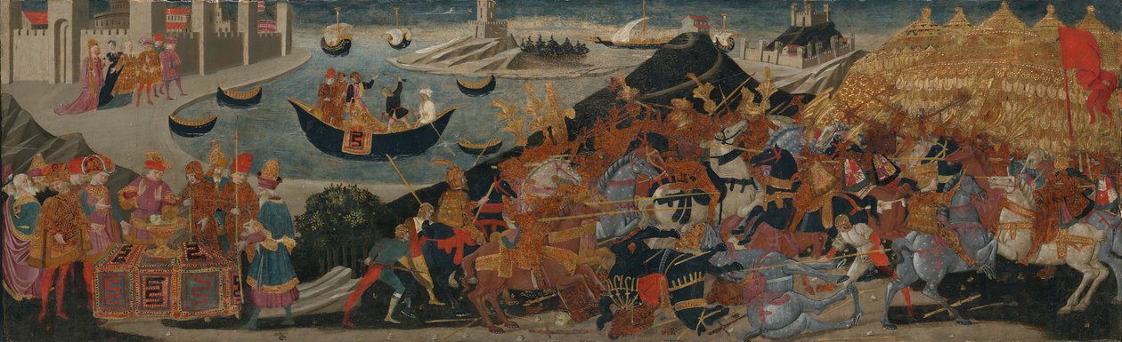 Slaget vid Pharsalus och Pompejus död, 145560 av workshop of Apollonio di Giovanni
