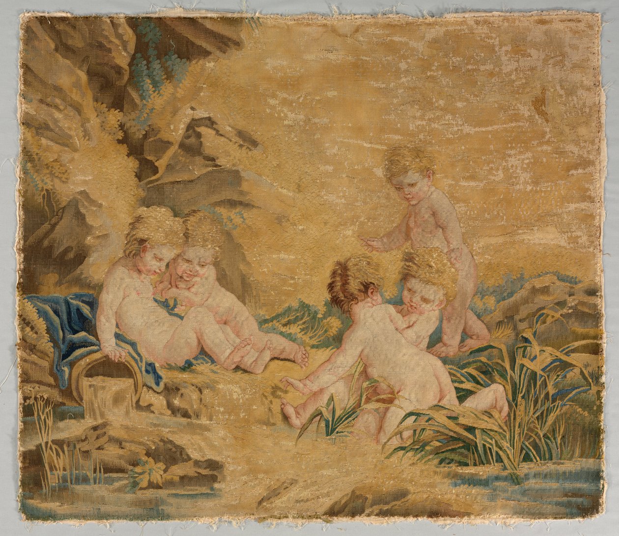 Barn som leker: The Bath av workshop of Charron