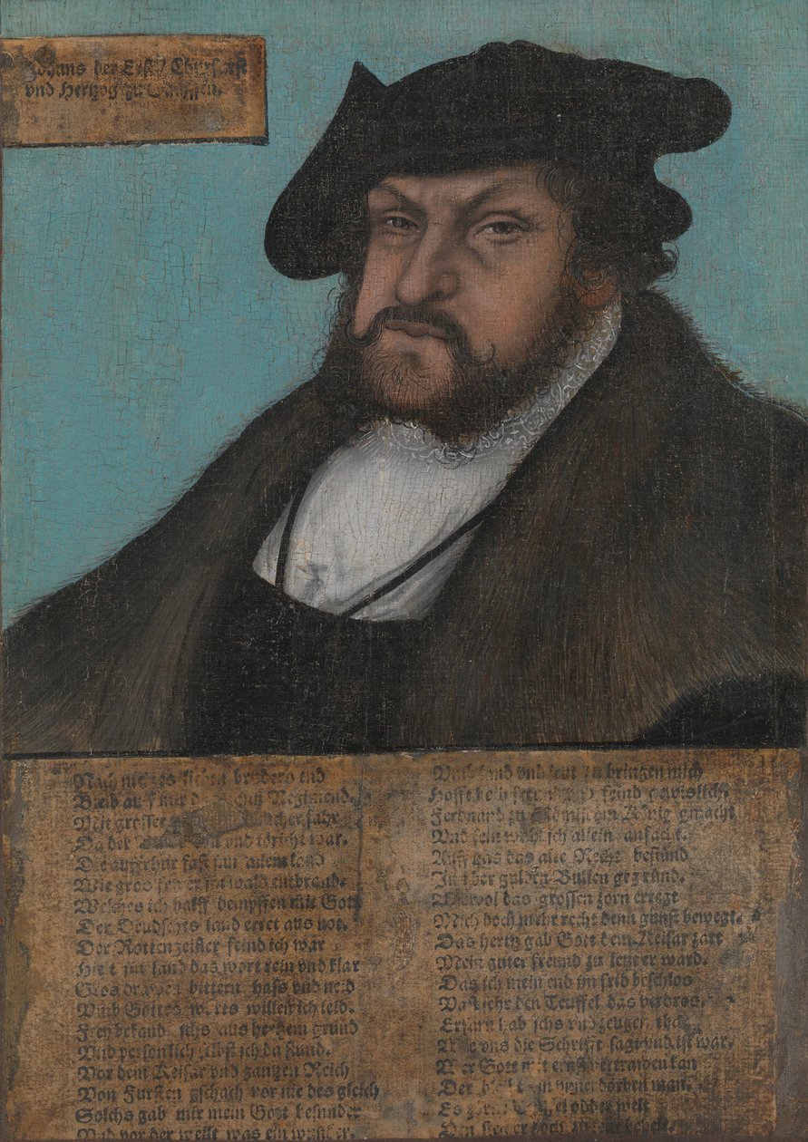 Johann I 1468-1532, konstanten, kurfurst av Sachsen, 1532-33. av workshop of Lucas Cranach the Elder