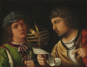 Giovanni Borgherini och hans handledare (olja på duk)