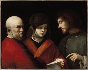 The Three Ages of Man - The Three States of Man - Olja på panel, cirka 1500