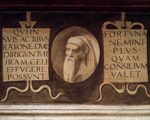 Detalj av Maximes - Fresco, slutet av 1400-talet av Giorgione