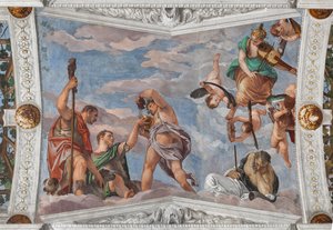 Bacchus lärde herdarna att använda druvor av Veronese