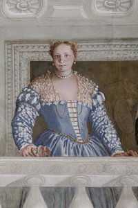 Donna Barbaro och hennes sjuksköterska, Hall of Olympus, detalj 2632651 av Veronese