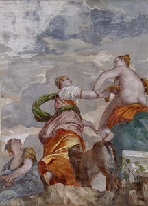 Fortune, Ambition and Envy, the Room of the Little Dog, detalj av 2632662 av Veronese