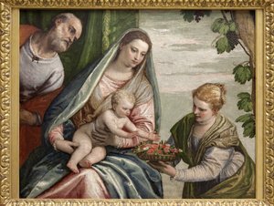Helig familj med St. Dorothee, oljemålning på duk av Paolo Caliari dit Veronese (1528-1588). Fotografi, KIM Youngtae, Bordeaux, Musee des beaux arts de Bordeaux. av Veronese