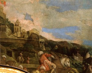 Antonio Loredan befriande Scutari av Paolo Veronese (1528-1588), detalj, Hall of Great Council, Palazzo Ducale, Venedig