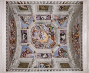 Olympen, valvet i Hall of Olympus av Veronese