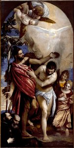 Kristi dop. Målning av Paolo Caliari dit Paolo Veronese (1528-1588) av Veronese