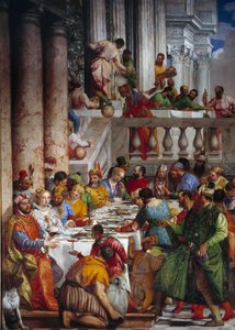 Bröllopet i Kana, detalj: Prinsarnas måltid. Fresk av Paolo Veronese (1528-1588) Ec. fre. av Veronese