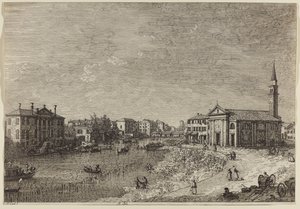 Al Dolo (etsning på lagt papper) av Canaletto