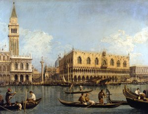 Canaletto (1697 - 1768): Utsikt över Ducal Palace i Venedig Milano, Brera konstgalleri