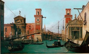 Arsenalbron i Venedig Målning av Giovanni Antonio Canal kallad Canaletto (1697-1768) 1730-1731 Sun. 47x79 cm England, Woburn Abbey