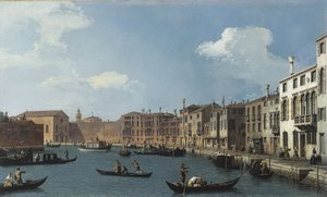 Vy över Santa Chiara-kanalen, Venedig, ca 1730 (olja)