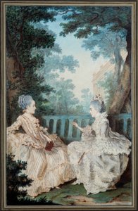 Madame de Breget och Madame de Cassine Akvarell av Louis carrogis dit Carmontelle (1717-1806) 1700-talet. Paris, Carnavalet-museet av Carmontelle