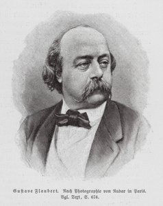 Gustave Flaubert, fransk romanförfattare (gravyr) av (1820-1910) (after) Nadar