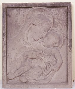 Madonna och barn (ca 1386-1466). av (Workshop of) Donatello