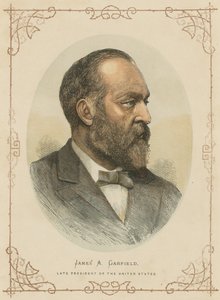 James A Garfield, USA:s 20:e president (färgad gravyr) av (after) American School