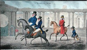 A Morning Ride, etsad av James Gillray (1756-1815) publicerad av Hannah Humphrey 1804 (handfärgad etsning) av (after) English School