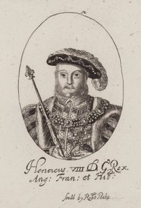 Kung Henrik VIII (gravyr) av (after) English School