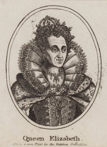 Drottning Elizabeth I (gravyr) av (after) English School