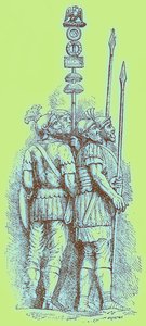 Romerska soldater, illustration för 