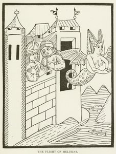 The flight of Melusine (gravyr) av (after) English School