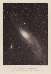 Dr Isaac Roberts fotografi av den stora nebulosan i Andromeda (s/v-foto)