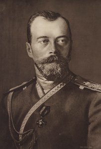 Nicholas II, tsar av Ryssland (s/v foto) av (after) English photographer