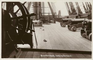 Quarterdeck av HMS Victory, ser fram emot (s/v foto)